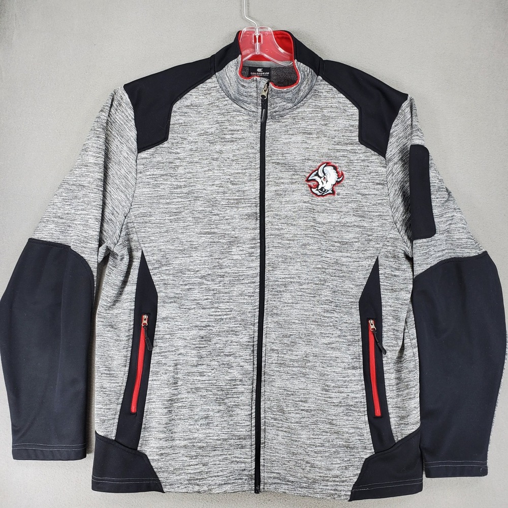 Colosseum Full Zip Jacket Men XL Buffalo Sabres Goathead Logo Tech Fleece - Picture 2 of 7